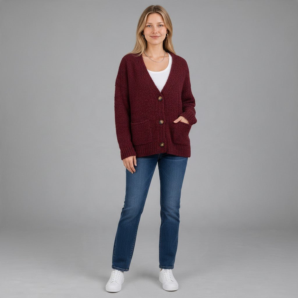 CARDIGAN IN BUCLE' SUSY MIX - XE BLU Abbigliamento Donna