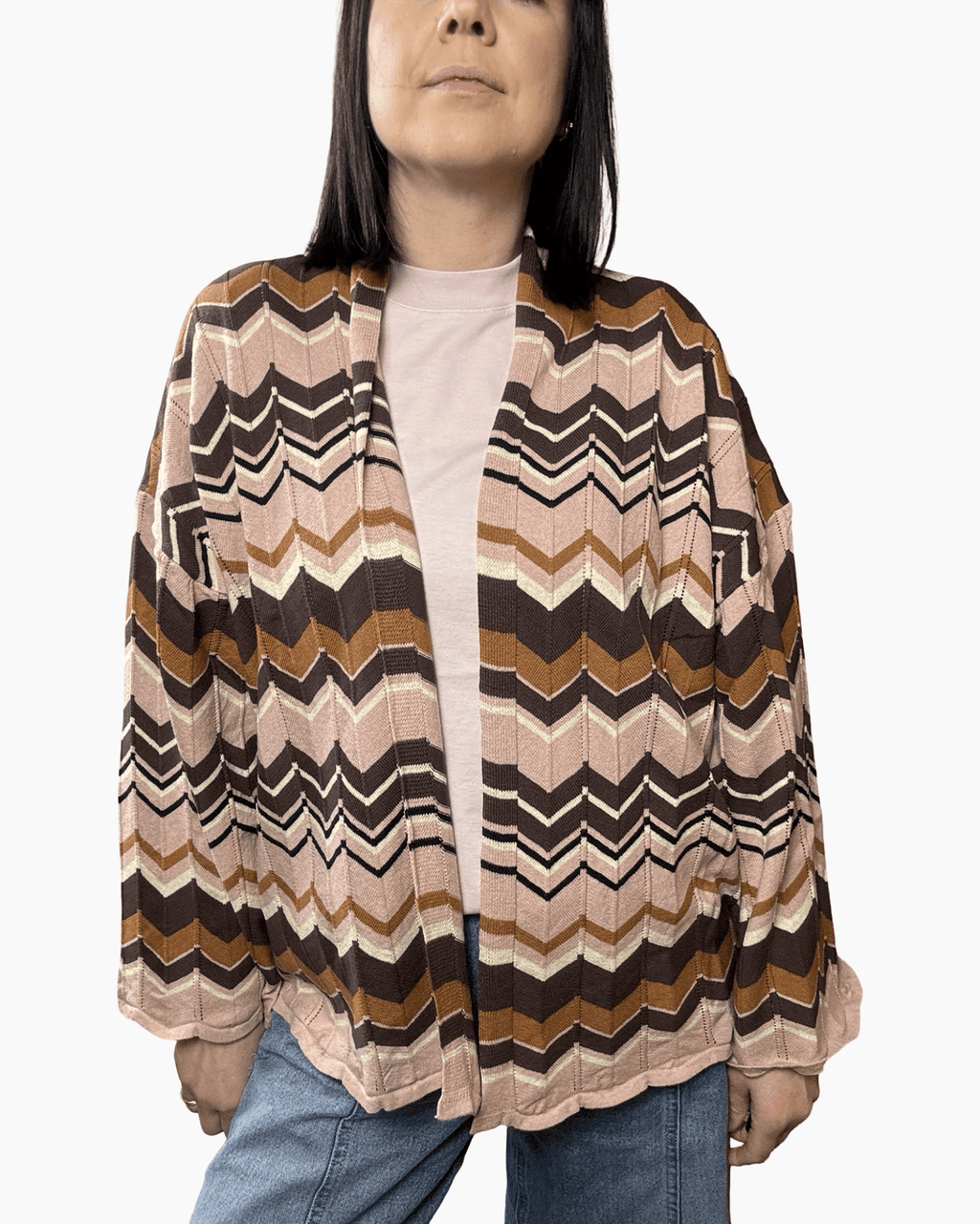 CARDIGAN ISPIRAZIONE MISSONI VICOLO - XE BLU ABBIGLIAMENTO