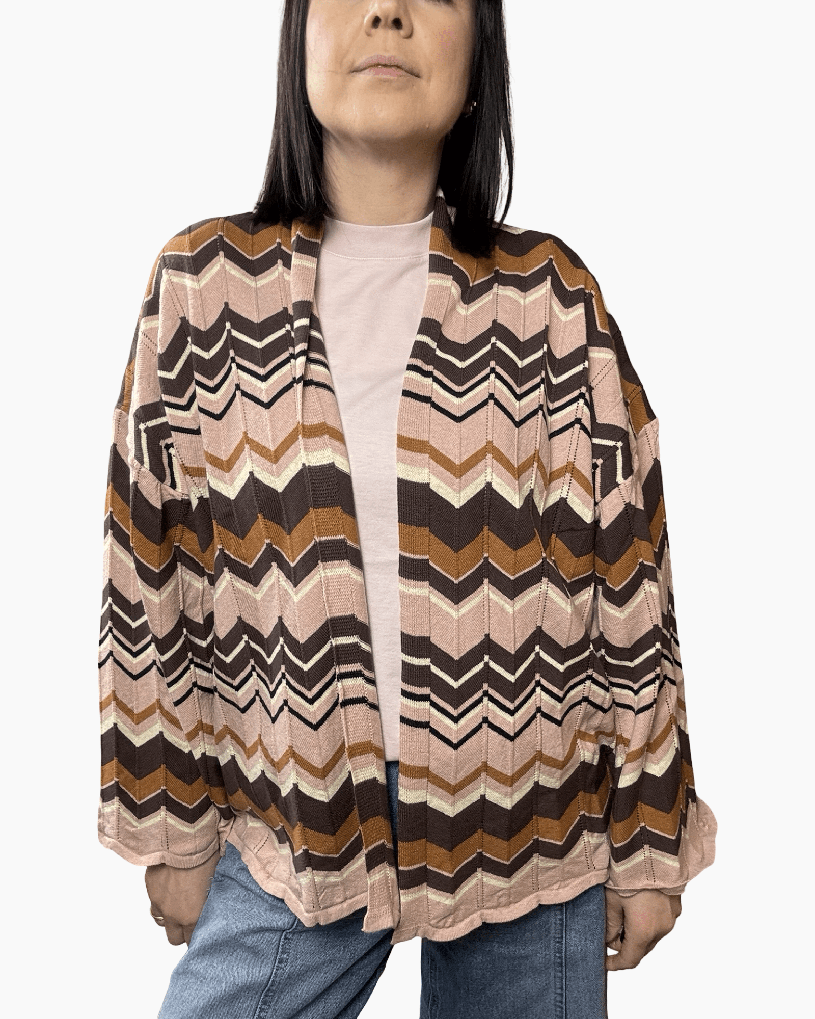 CARDIGAN ISPIRAZIONE MISSONI VICOLO - XE BLU ABBIGLIAMENTO