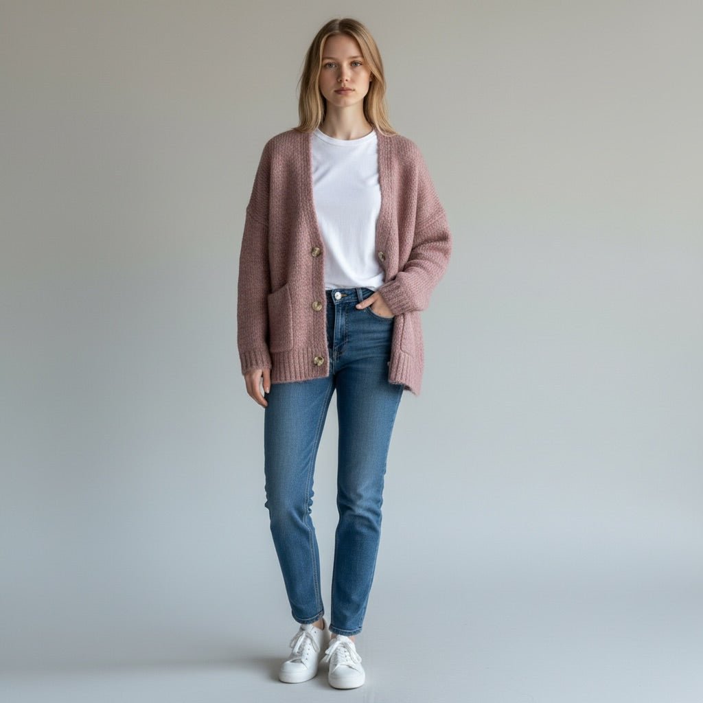 CARDIGAN OVER SUSY MIX - XE BLU Abbigliamento Donna