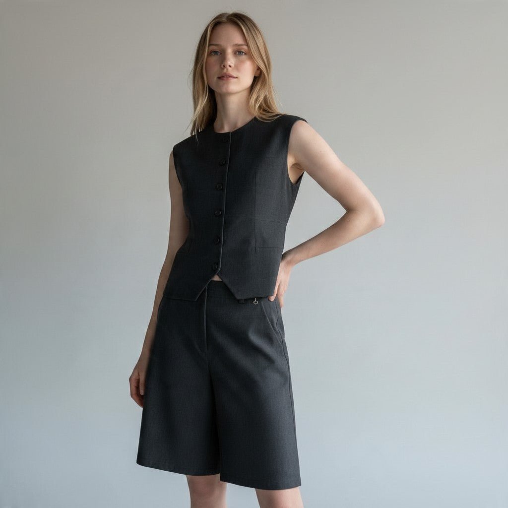 COMPLETO CON BERMUDA DIXIE - XE BLU Abbigliamento Donna