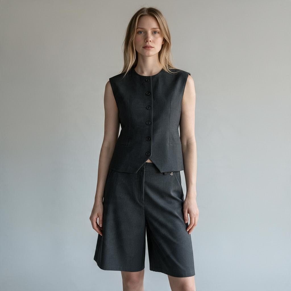 COMPLETO CON BERMUDA DIXIE - XE BLU Abbigliamento Donna