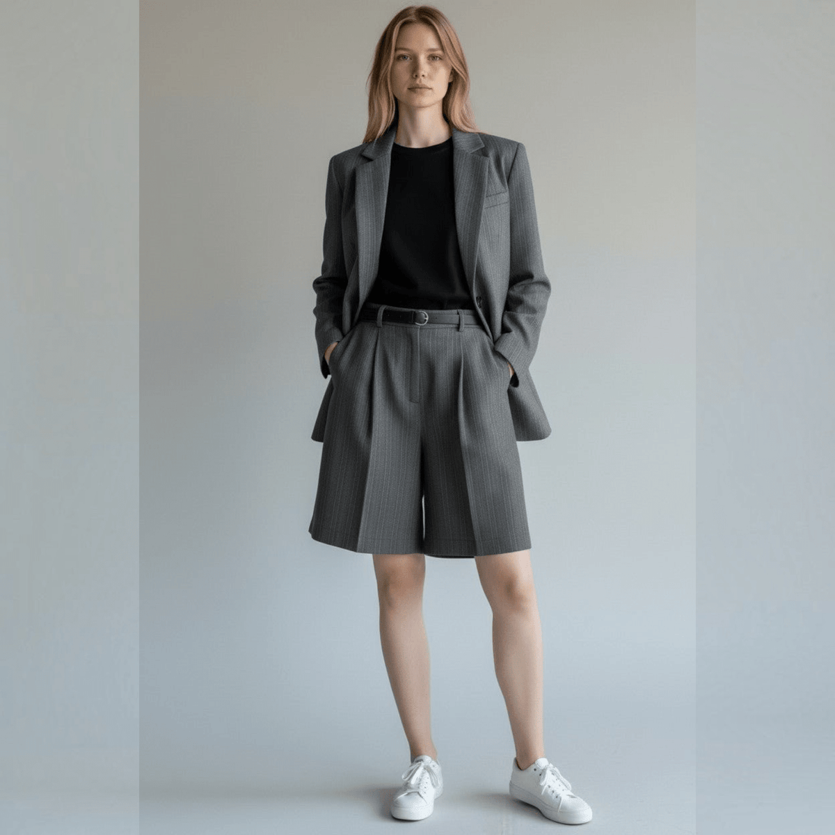 COMPLETO CON BERMUDA SUSY MIX - XE BLU Abbigliamento Donna