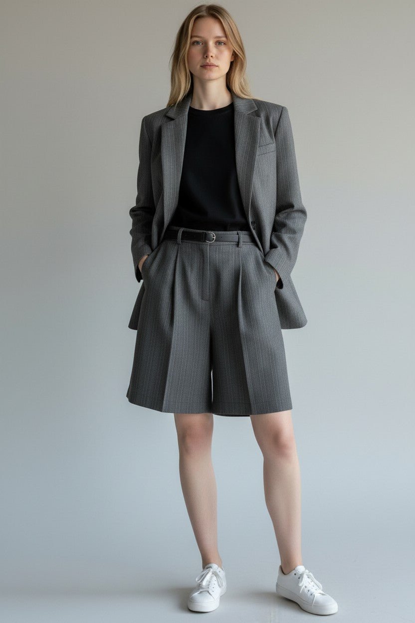 COMPLETO CON BERMUDA SUSY MIX - XE BLU Abbigliamento Donna