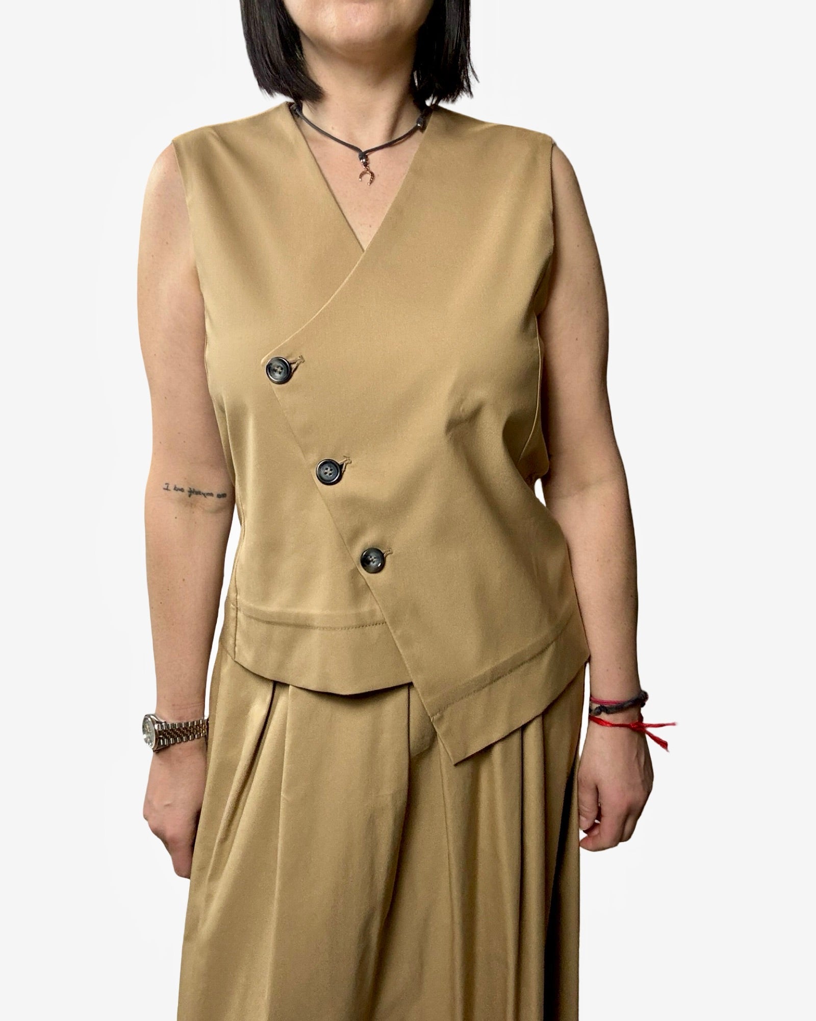 COMPLETO GILET ASIMMETRICO DIXIE - XE BLU ABBIGLIAMENTO