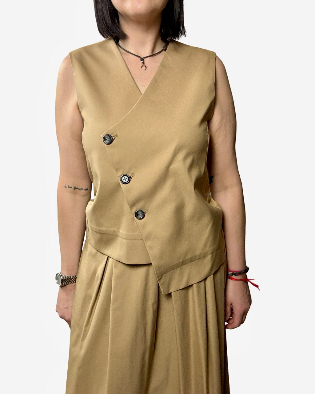 COMPLETO GILET ASIMMETRICO DIXIE - XE BLU ABBIGLIAMENTO