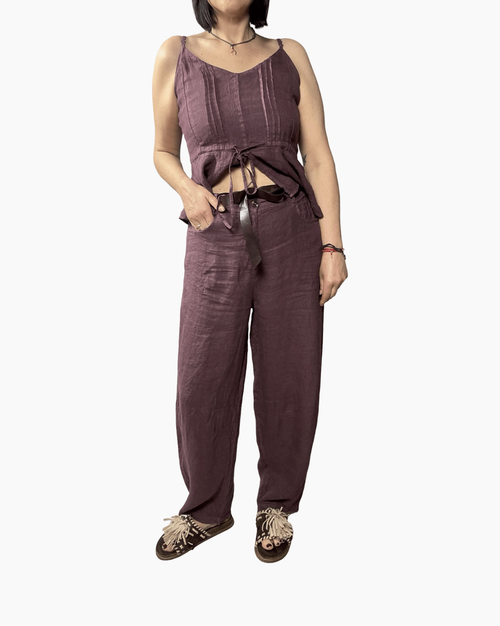 COMPLETO IN LINO SUSY MIX - XE BLU ABBIGLIAMENTO