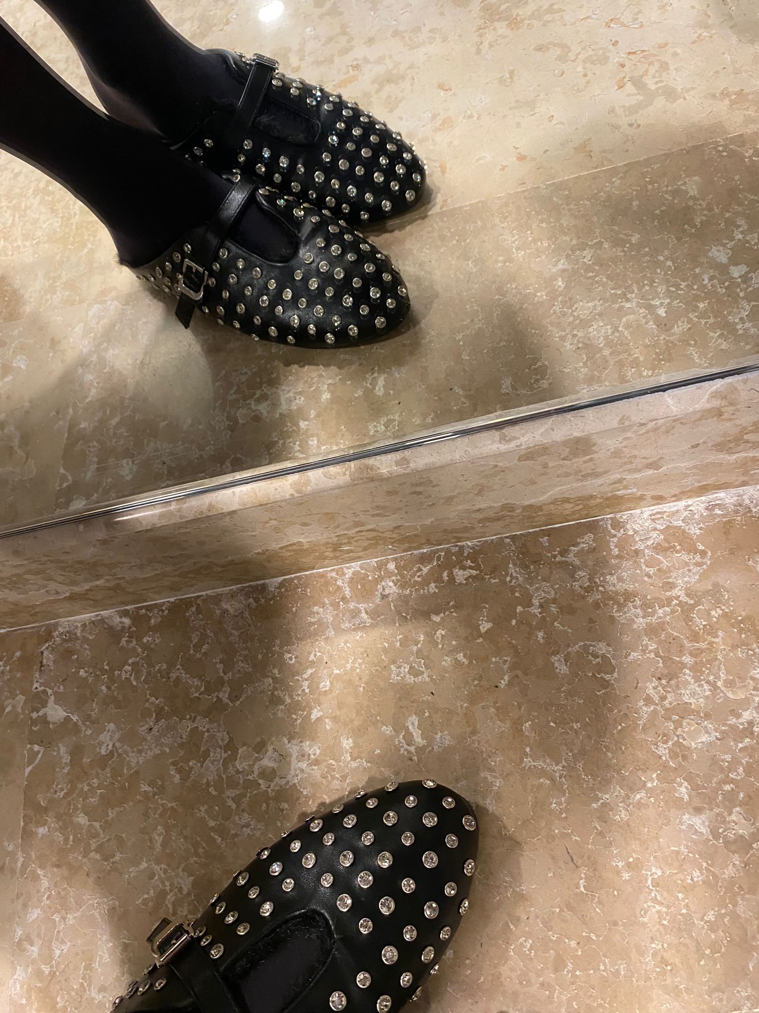 SABOT CON STRASS ED ECOPELLICCIA SUSY MIX - XE BLU ABBIGLIAMENTO