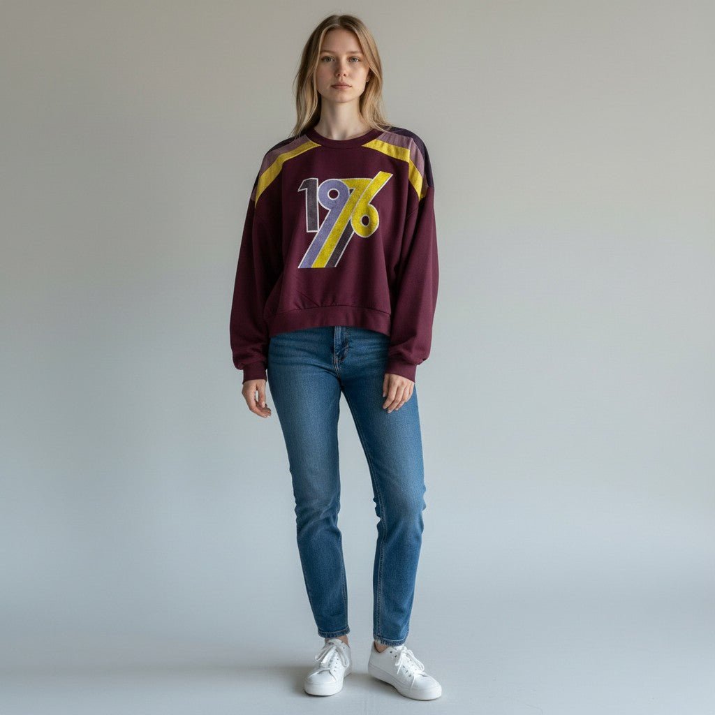 FELPA 1976 HAVEONE - XE BLU Abbigliamento Donna