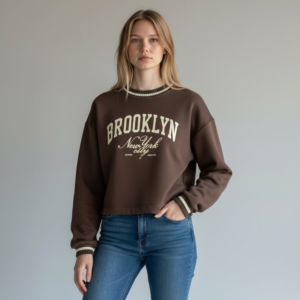 FELPA BROOKLIN SUSY MIX - XE BLU Abbigliamento Donna