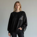 FELPA FRANGE SUSY MIX - XE BLU Abbigliamento Donna