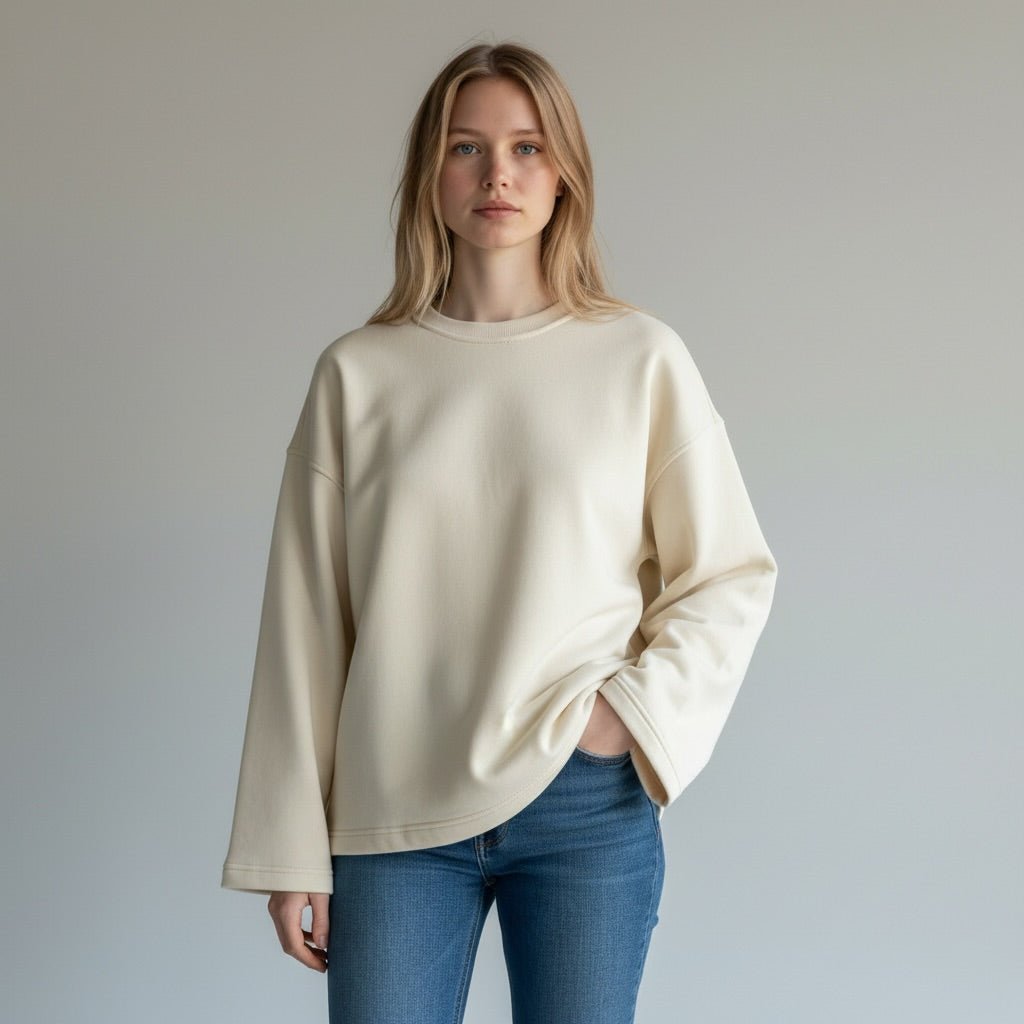 FELPA FRANGE TENSIONE IN - XE BLU Abbigliamento Donna