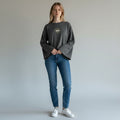 FELPA OCCHIO "LE SOLEIL DANS LE COEUR" VICOLO - XE BLU Abbigliamento Donna