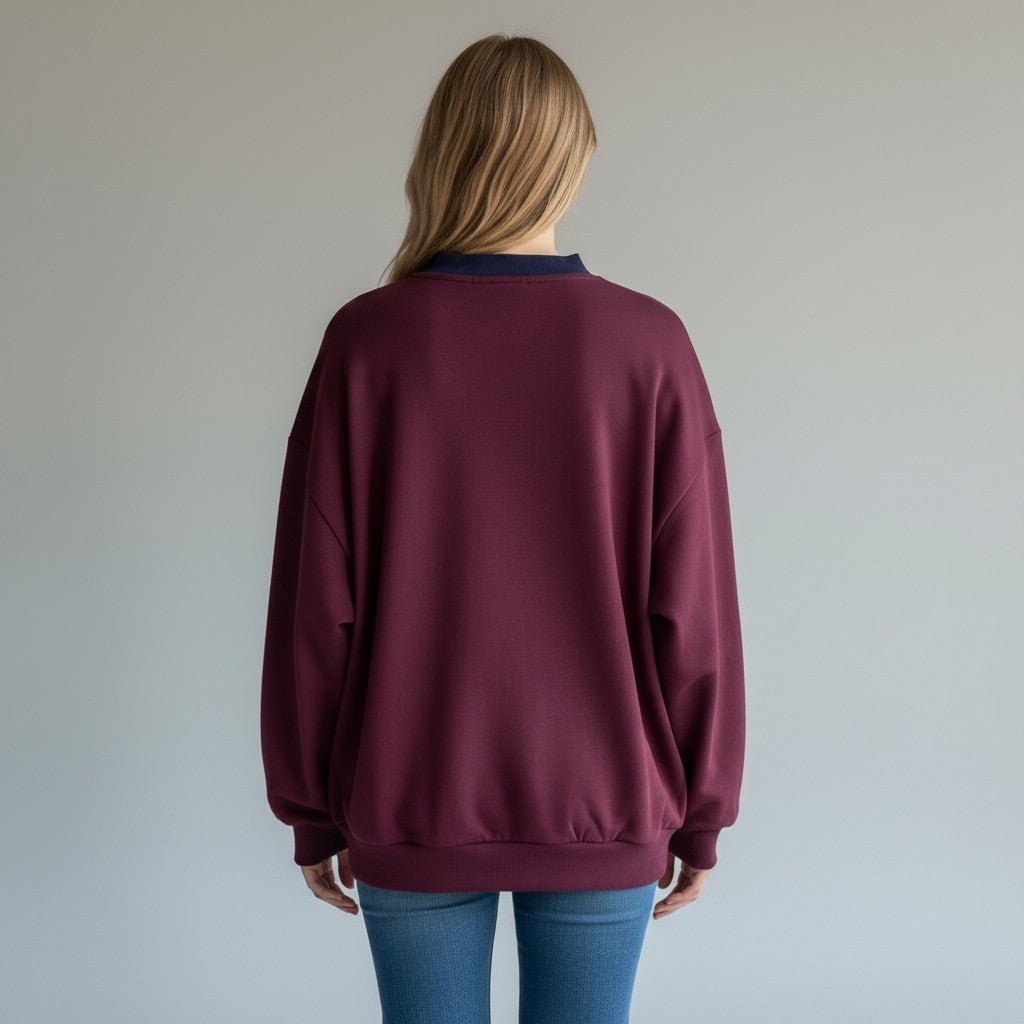 FELPA RETRO HAVEONE - XE BLU Abbigliamento Donna