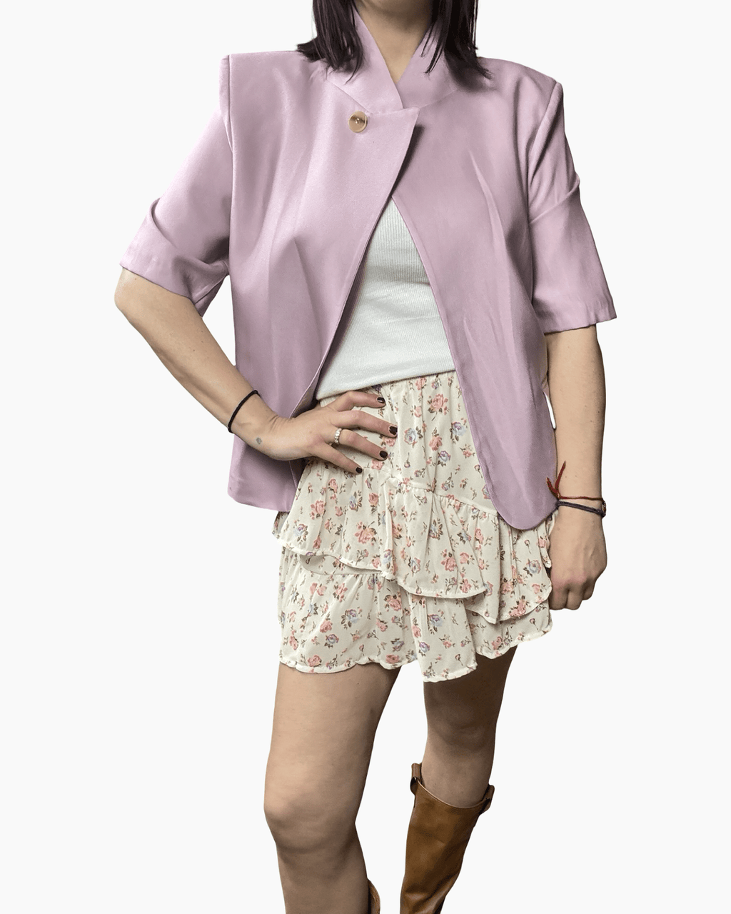 GIACCA ASIMMETRICA MEZZA MANICA SUSY MIX - XE BLU ABBIGLIAMENTO