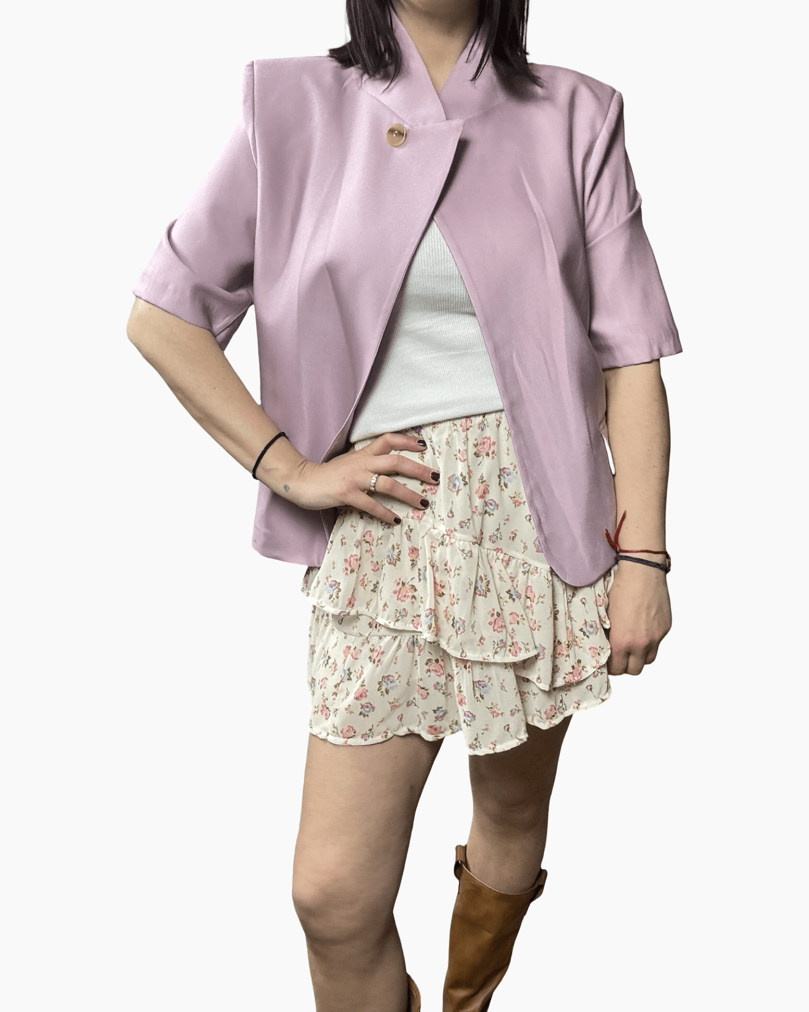 GIACCA ASIMMETRICA MEZZA MANICA SUSY MIX - XE BLU ABBIGLIAMENTO