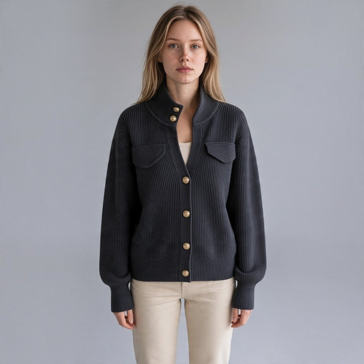 GIACCA BOTTONI SUSY MIX - XE BLU Abbigliamento Donna