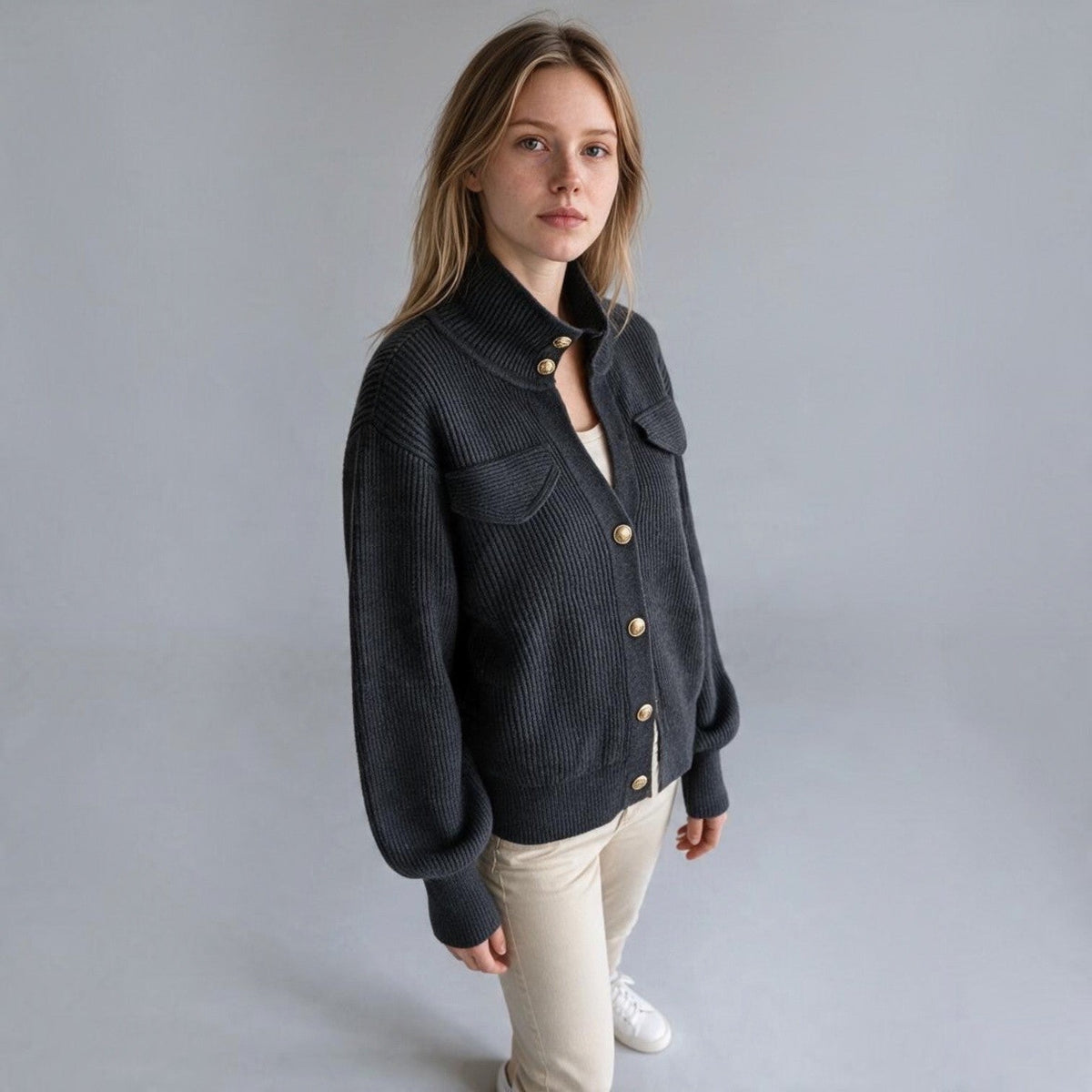 GIACCA BOTTONI SUSY MIX - XE BLU Abbigliamento Donna