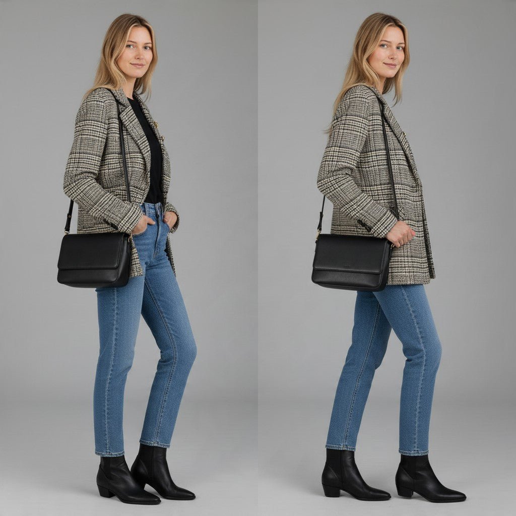GIACCA-CAPPOTTO PIEDE-POULE DIXIE - XE BLU Abbigliamento Donna