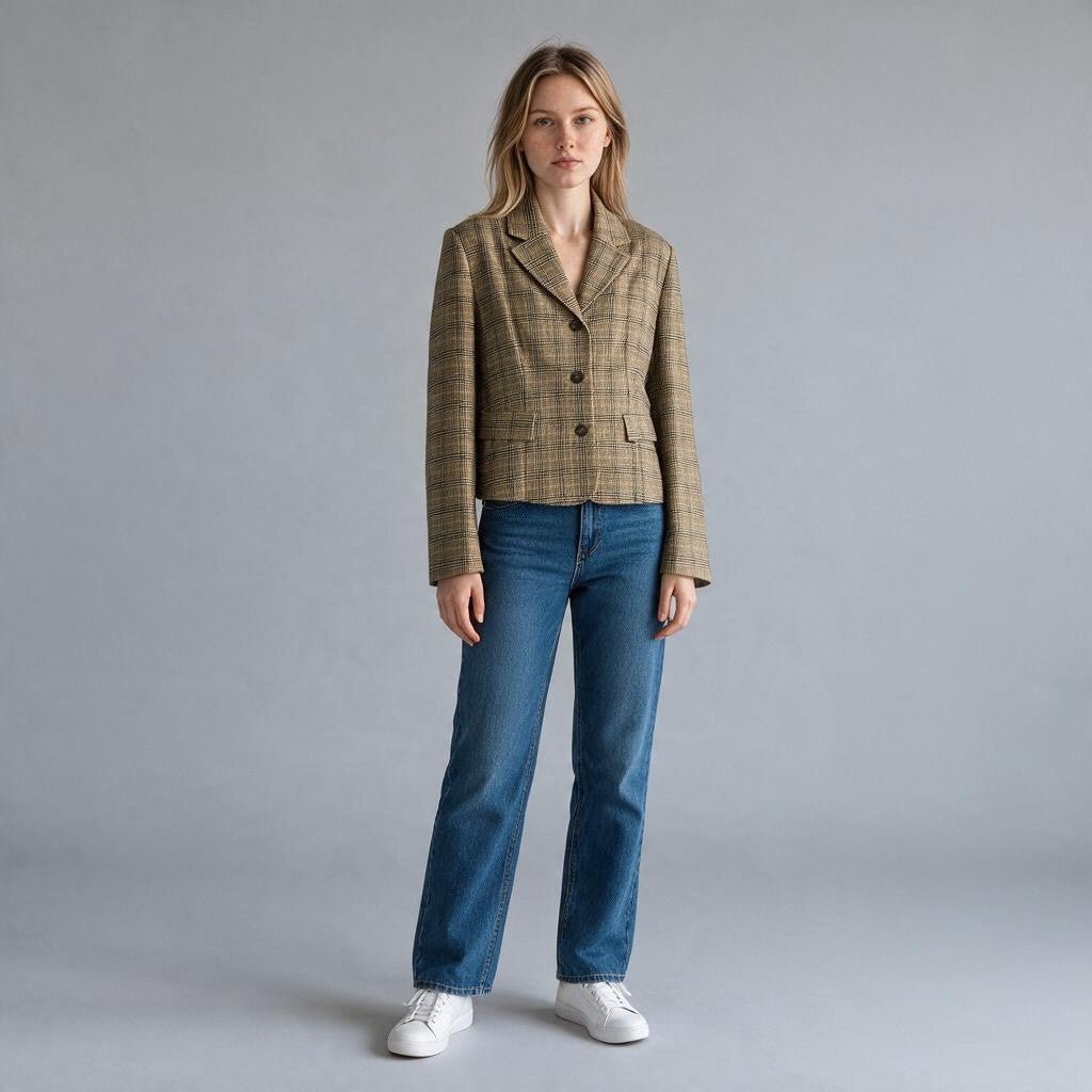 GIACCA CHECK MOTEL - XE BLU Abbigliamento Donna