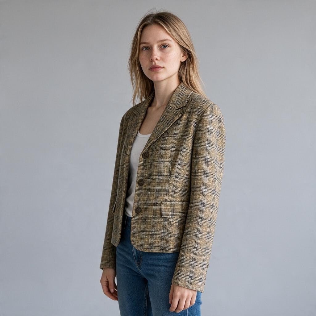 GIACCA CHECK MOTEL - XE BLU Abbigliamento Donna