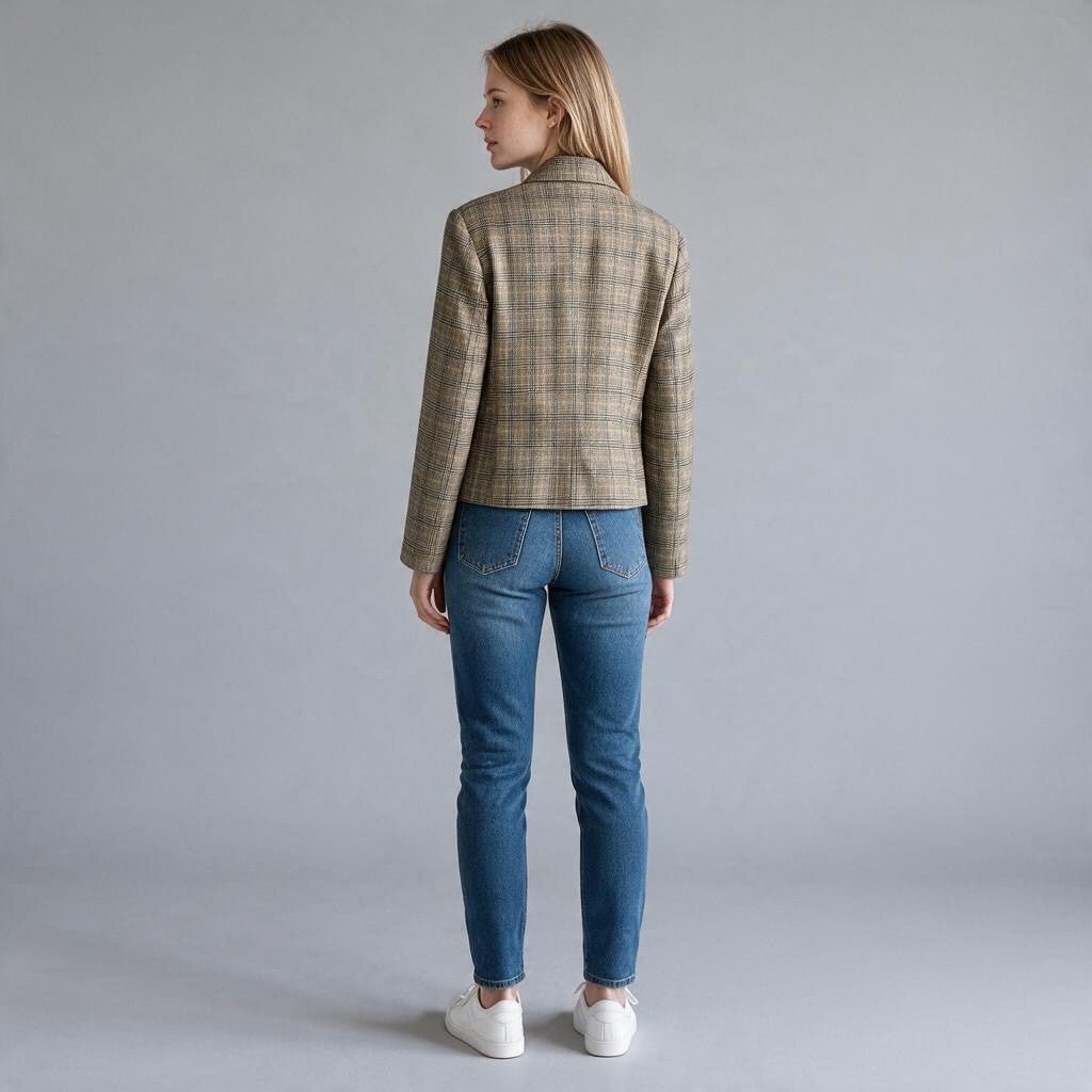 GIACCA CHECK MOTEL - XE BLU Abbigliamento Donna