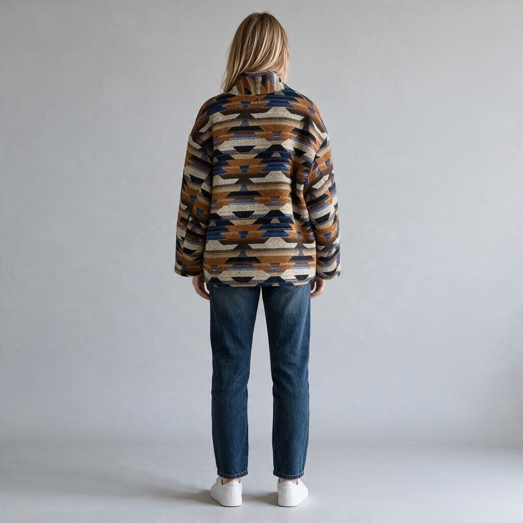 GIACCA ETNICA DIXIE - XE BLU Abbigliamento Donna
