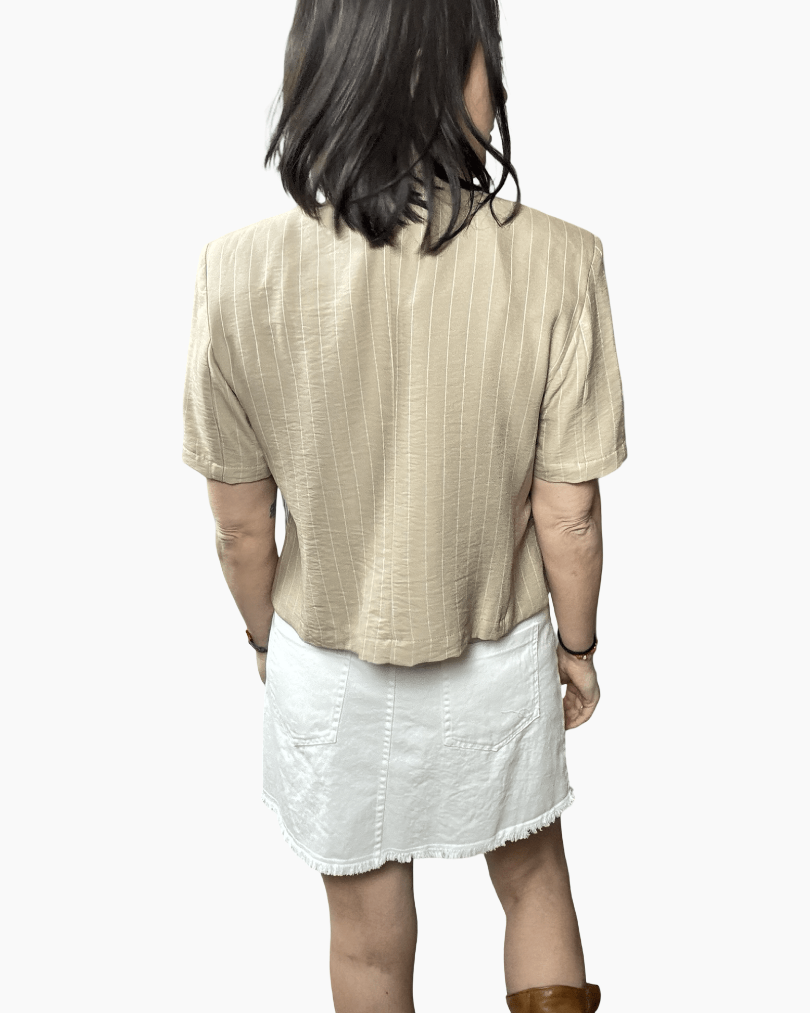 GIACCA GESSATA ASIMMETRICA HAVEONE - XE BLU ABBIGLIAMENTO