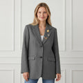 GIACCA GESSATA TENSIONE IN - XE BLU Abbigliamento Donna