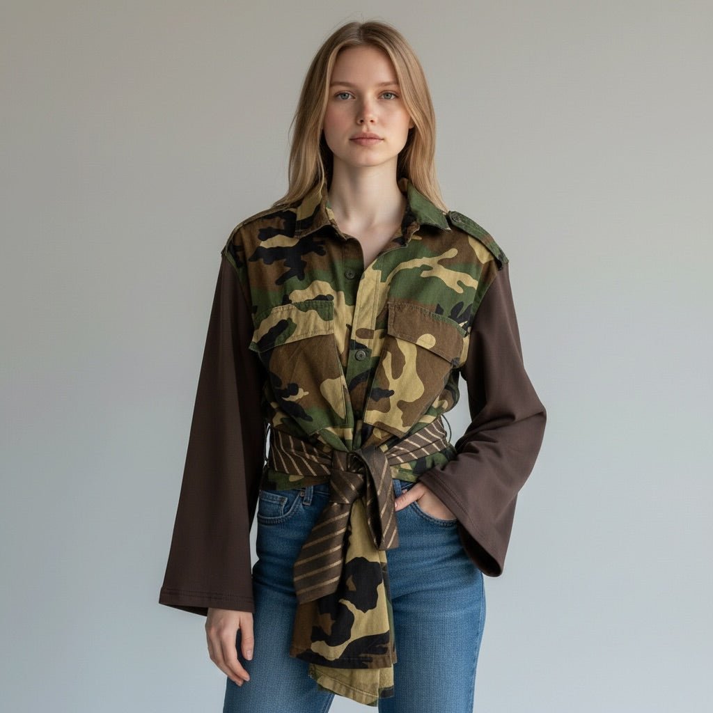GIACCA MIMETICA CON INSERTI SUSY MIX - XE BLU Abbigliamento Donna