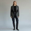 GIACCA OVER CON FRANGE VICOLO - XE BLU Abbigliamento Donna