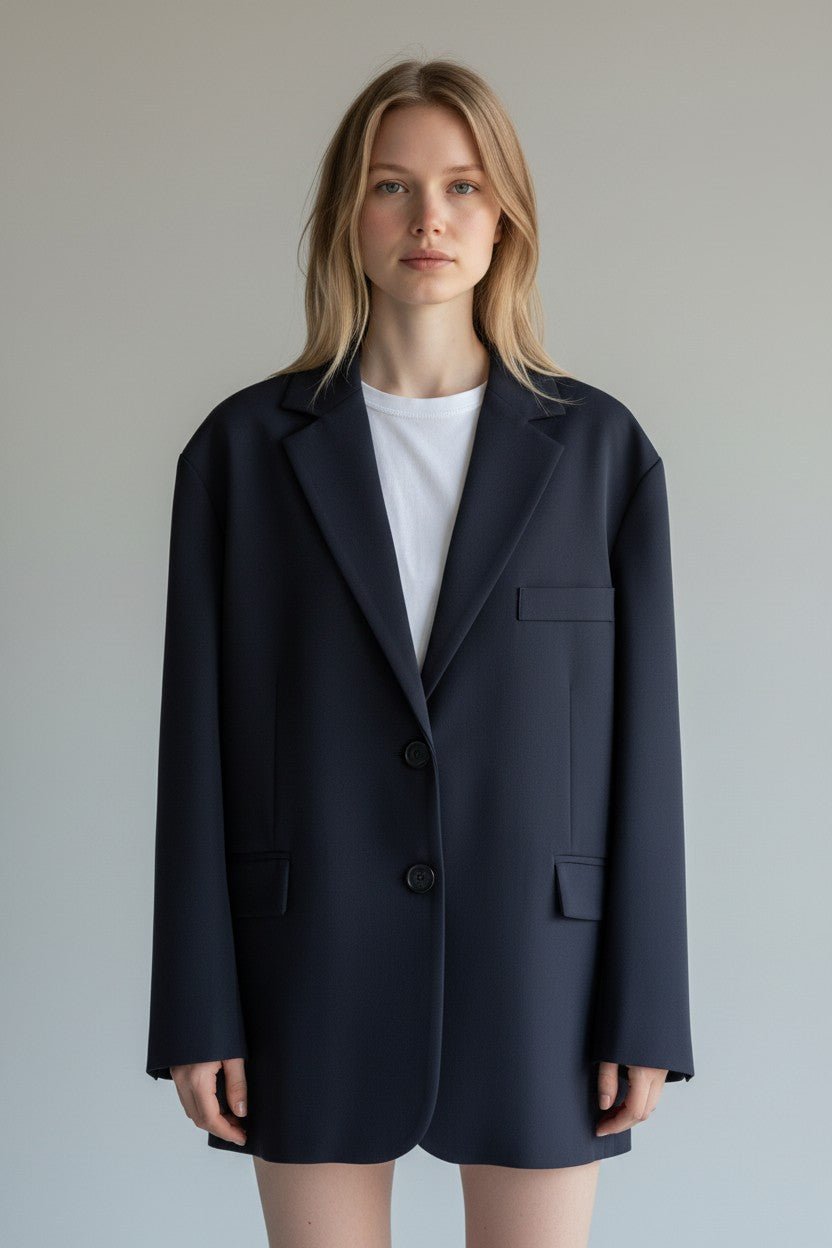 GIACCA OVERSIZE SUSY MIX - XE BLU Abbigliamento Donna