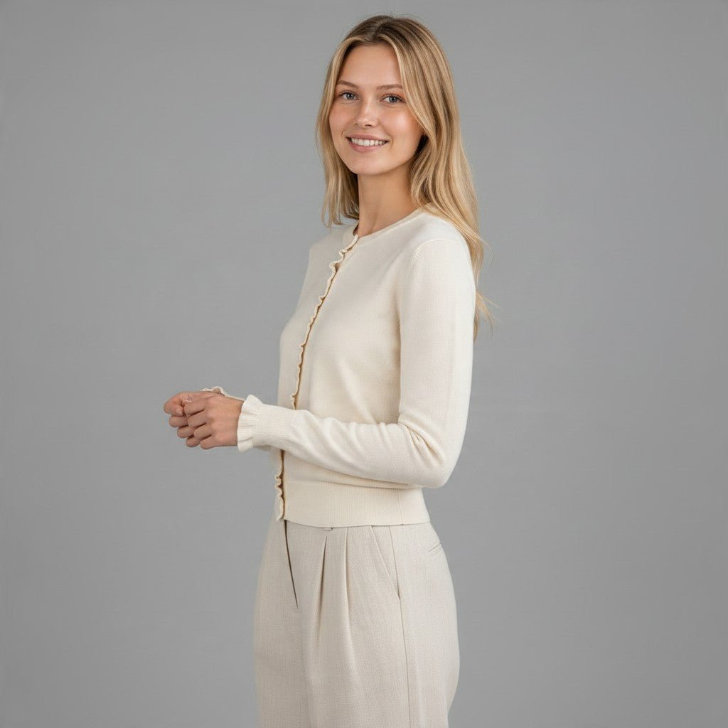 GIACCHINA CON VOLANT HAVEONE - XE BLU Abbigliamento Donna
