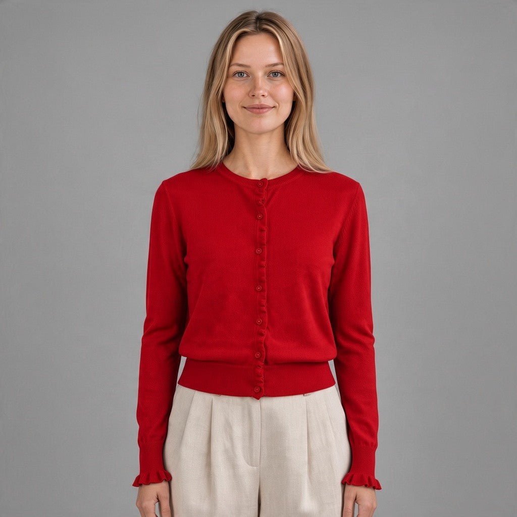 GIACCHINA CON VOLANT HAVEONE - XE BLU Abbigliamento Donna