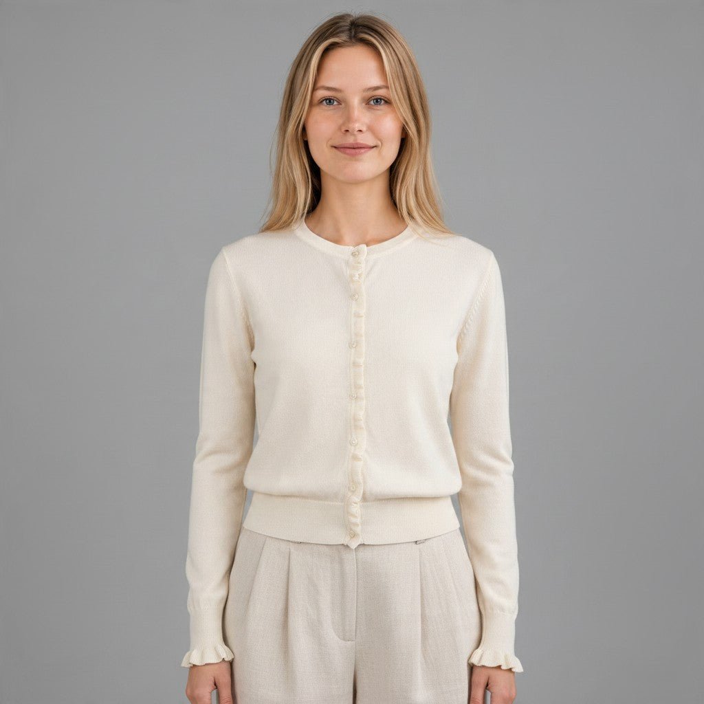 GIACCHINA CON VOLANT HAVEONE - XE BLU Abbigliamento Donna