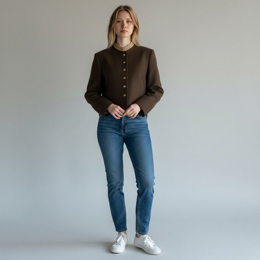 GIACCHINA CROPPED VICOLO - XE BLU Abbigliamento Donna