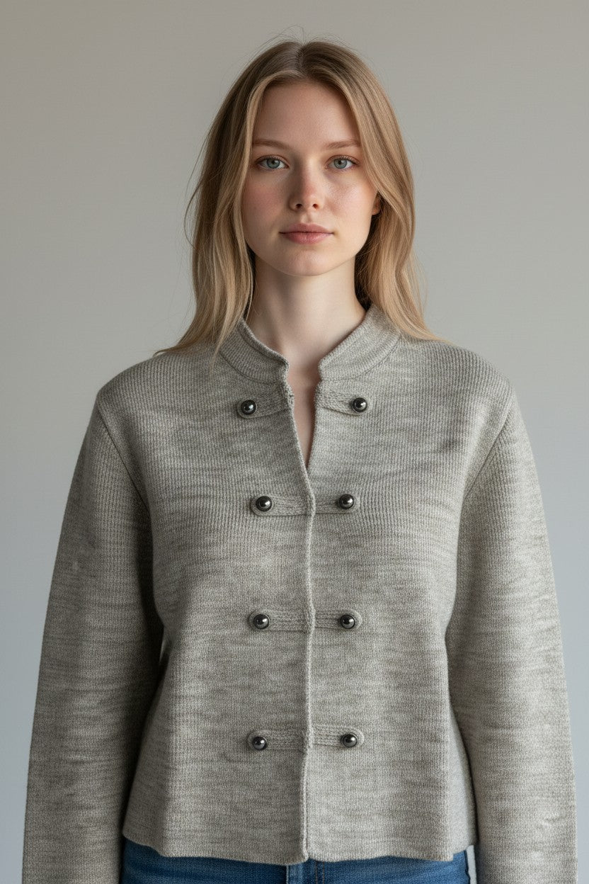 GIACCHINA FINTI BOTTONO TENSIONE IN - XE BLU Abbigliamento Donna