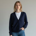 GIACCHINA IN PURA LANA SUSY MIX - XE BLU Abbigliamento Donna