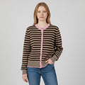 GIACCHINA RIGATA SUSY MIX - XE BLU Abbigliamento Donna