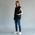 GILET COLLO COREANA SUSY MIX - XE BLU Abbigliamento Donna