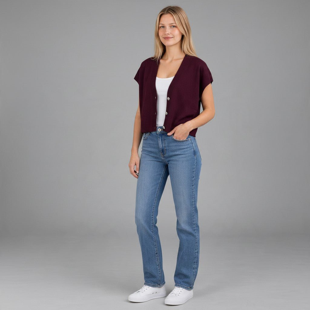GILET CON BOTTONI SUSY MIX - XE BLU Abbigliamento Donna