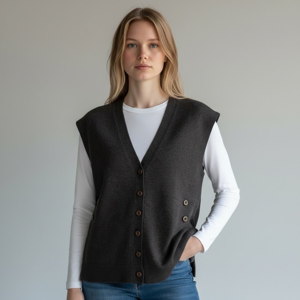 GILET DOPPIA ABBOTTONATURA SUSY MIX - XE BLU Abbigliamento Donna