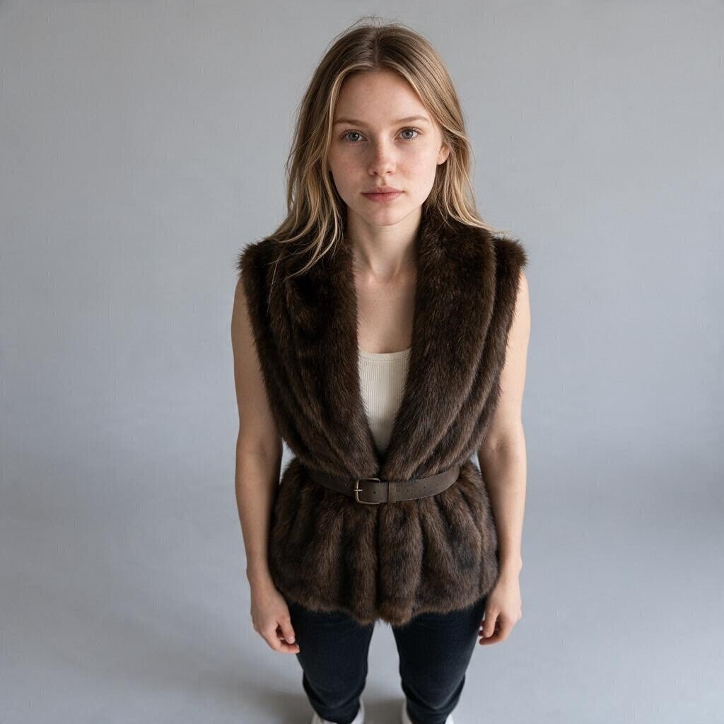 GILET ECOPELLICCIA DIXIE - XE BLU Abbigliamento Donna