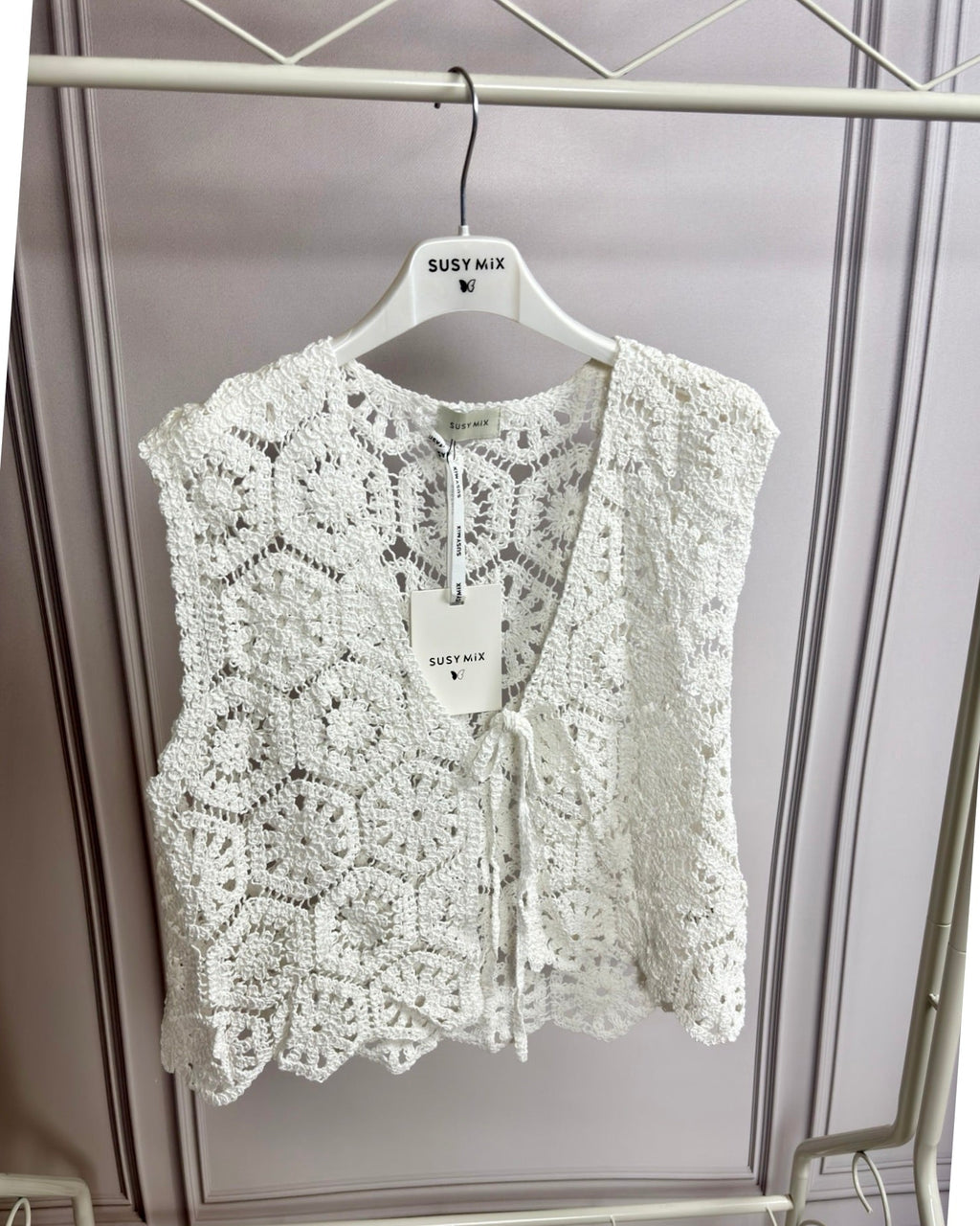 GILET IN CROCHET SUSY MIX - XE BLU ABBIGLIAMENTO