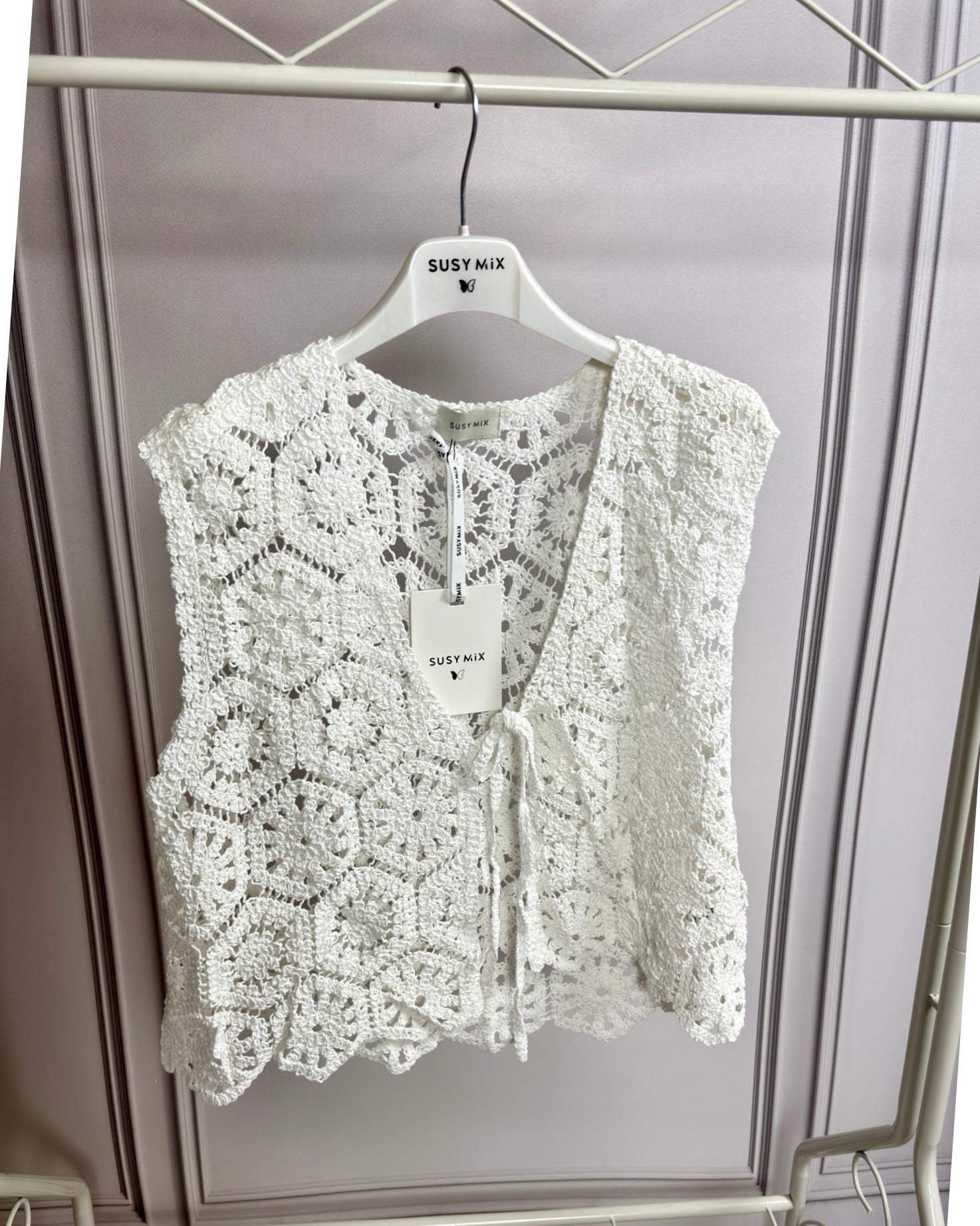 GILET IN CROCHET SUSY MIX - XE BLU ABBIGLIAMENTO