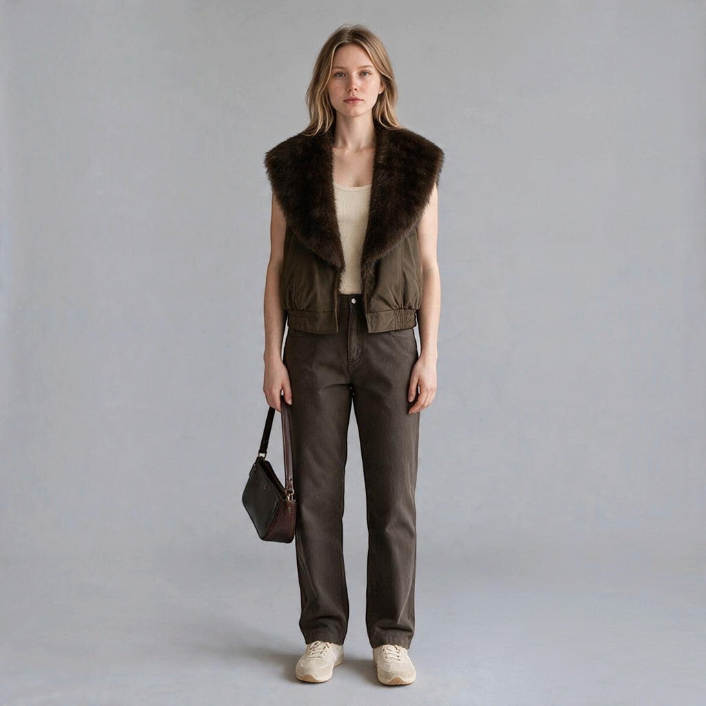 GILET REVERSIBILE IN ECOPELLICCIA SUSY MIX - XE BLU Abbigliamento Donna