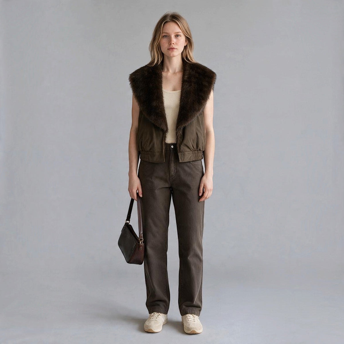 GILET REVERSIBILE IN ECOPELLICCIA SUSY MIX - XE BLU Abbigliamento Donna