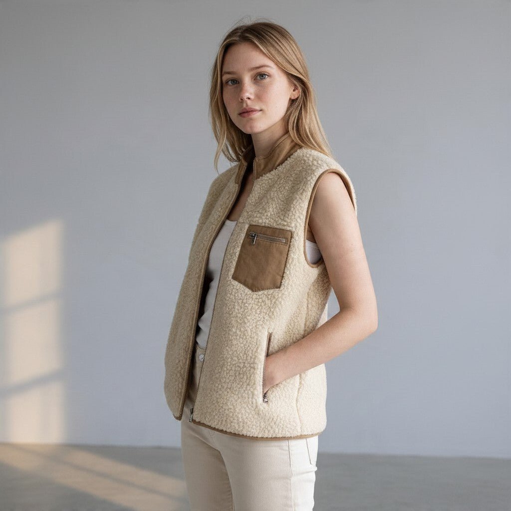 GILET TEDDY DIXIE - XE BLU Abbigliamento Donna