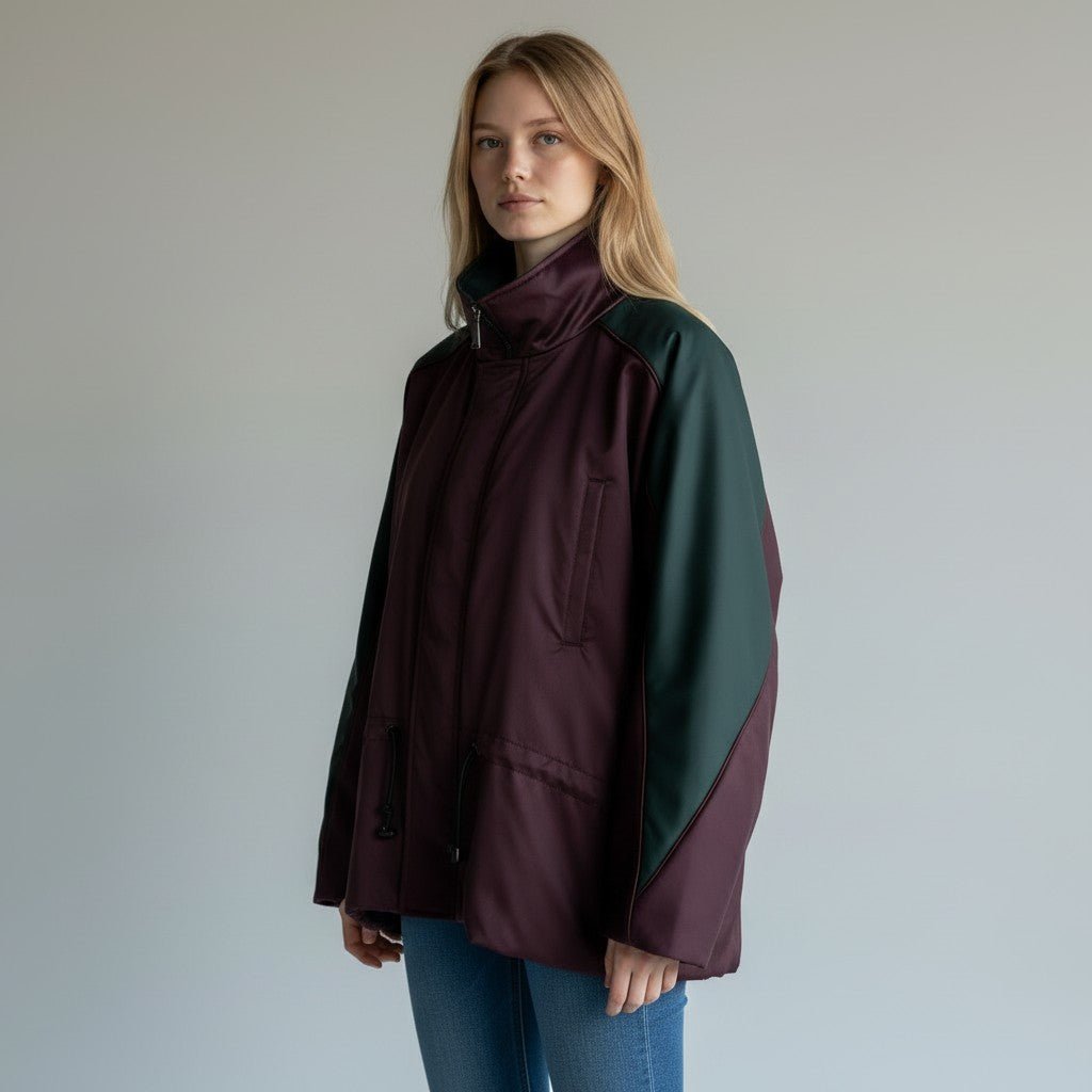 GIUBBINO BICOLOR HAVEONE - XE BLU Abbigliamento Donna