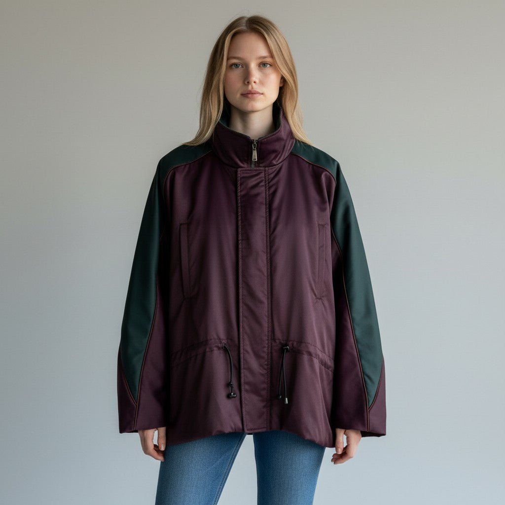 GIUBBINO BICOLOR HAVEONE - XE BLU Abbigliamento Donna